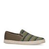 Mocassins en toile avec rayures - kaki
