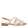Beigefarbene Leder-Sandalen