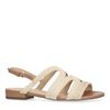 Beigefarbene Leder-Sandalen