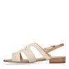 Beigefarbene Leder-Sandalen