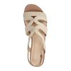 Beigefarbene Leder-Sandalen