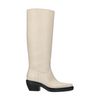 Beigefarbene Western Boots aus Leder