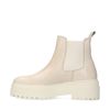 Lattefarbene Chelsea Boots mit chunky Sohle