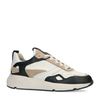 Beigefarbene Sneaker mit schwarzen Details