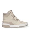 Halbhohe beigefarbene Sneaker