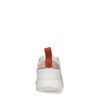 Beigefarbene Sneaker mit rosafarbenen Details