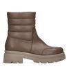 Beigefarbene Lederstiefeletten