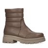 Beigefarbene Lederstiefeletten