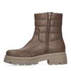 Beigefarbene Lederstiefeletten