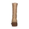 Beigefarbene Lederstiefel