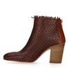 Braune Stiefeletten mit geflochtener Struktur