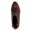 Braune Stiefeletten mit geflochtener Struktur