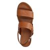 Braune Plateausandalen aus Leder
