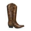 Braune Cowboystiefel mit Snakeprint - limited edition