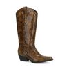 Braune Cowboystiefel mit Snakeprint - limited edition