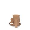 Beigefarbene Leder-Mules mit Knoten-Detail
