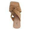 Beigefarbene Leder-Mules mit Knoten-Detail