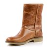 Lederbooties mit Schaffellfutterimitat