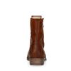 Braune Combat Boots mit Kunstfell