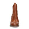 Cognacfarbene Stiefeletten mit Absatz