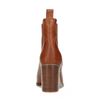 Cognacfarbene Stiefeletten mit Absatz