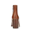 Cognacfarbene Stiefeletten mit Absatz