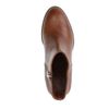 Cognacfarbene Stiefeletten mit Absatz