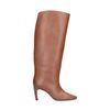 Cognacfarbene Absatz-Stiefel mit hohem Schaft