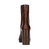 Cognacfarbene Stiefeletten mit Blockabsatz
