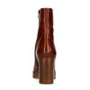 Cognacfarbene Stiefeletten mit Absatz