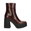 Dunkelbraune Stiefeletten mit Absatz