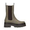 Kakifarbene Chelsea Boots mit hohem Schaft