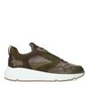Kaki Sneaker mit Veloursleder-Details