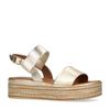 Goldene Plateau-Sandalen