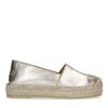 Goldene Plateau-Espadrilles aus Leder