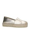 Goldene Plateau-Espadrilles aus Leder