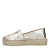 Goldene Plateau-Espadrilles aus Leder