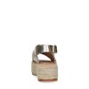 Goldene Plateausandalen aus Leder