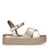Goldene Plateausandalen mit Flecht-Details