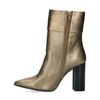 Goldfarbene Stiefeletten mit Absatz
