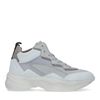 Halbhohe graue Dad-Sneaker aus Leder