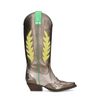 Graue Cowboystiefel in Metallic-Optik
