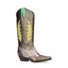Graue Cowboystiefel in Metallic-Optik