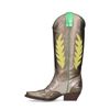 Graue Cowboystiefel in Metallic-Optik