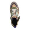 Halbhohe grüne Sneaker mit Details in Metallic und Lila