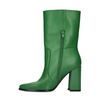 Grüne Stiefeletten mit Blockabsatz
