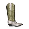 Grüne Western Boots in Metallic-Optik