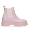 Hellrosa Chelsea Boots aus Leder