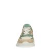 Mehrfarbige Veloursleder-Sneaker mit beigefarbenen Details