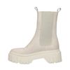 Offwhite Chelsea Boots aus Leder